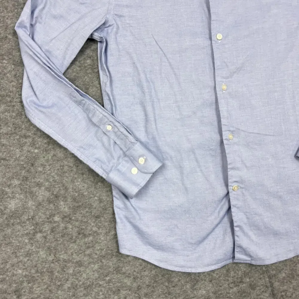 Banana Republic Dress Shirt Mens M Blue Check Slim Fit Wrinkle Resistant Career